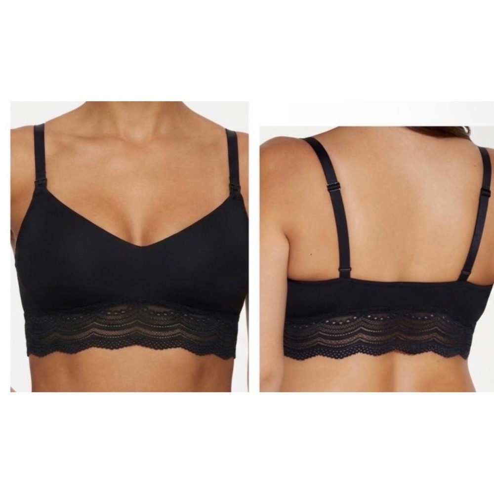 NWT‎ Cosabella Ceylon Modal Nursing Bra Women Size SMALL Black Lace Trim